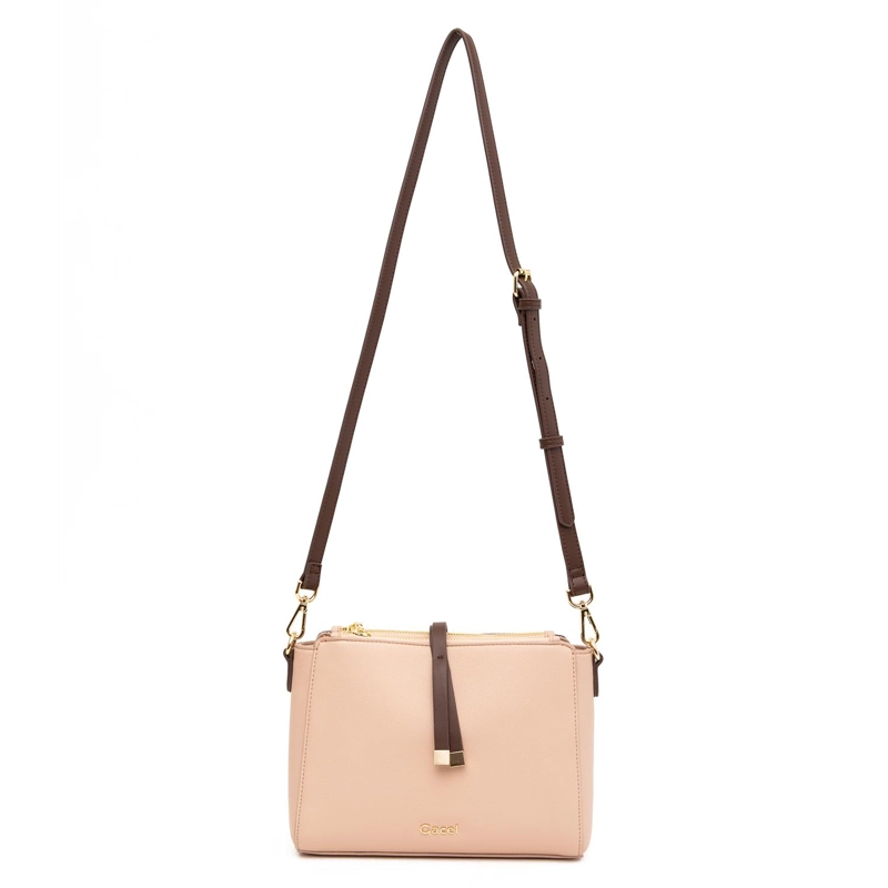 CARTERA MUJER GACEL OFF WHITE BANDOLERA GRANDE - 1