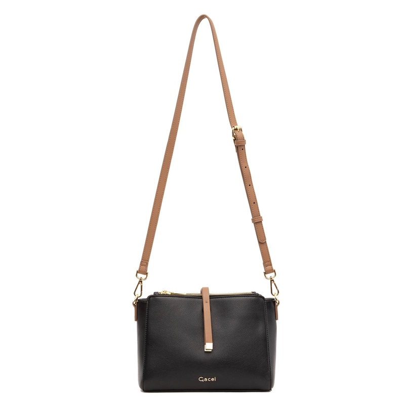 CARTERA MUJER GACEL NEGRO BANDOLERA GRANDE - 1