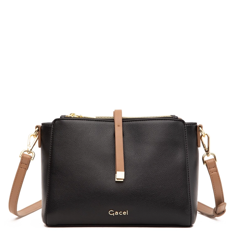 CARTERA MUJER GACEL NEGRO BANDOLERA GRANDE - 2