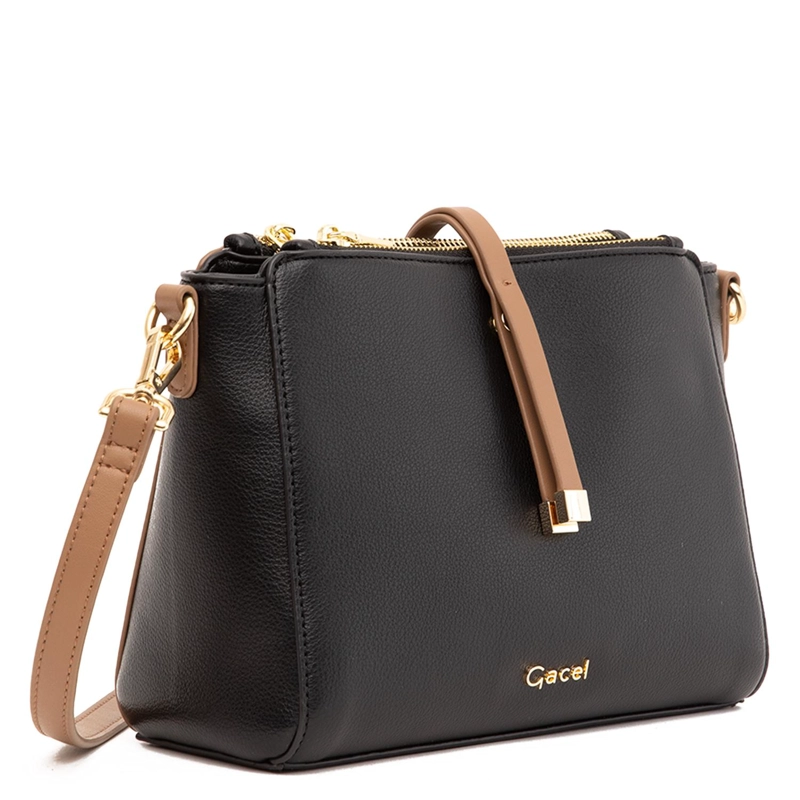 CARTERA MUJER GACEL NEGRO BANDOLERA GRANDE - 4