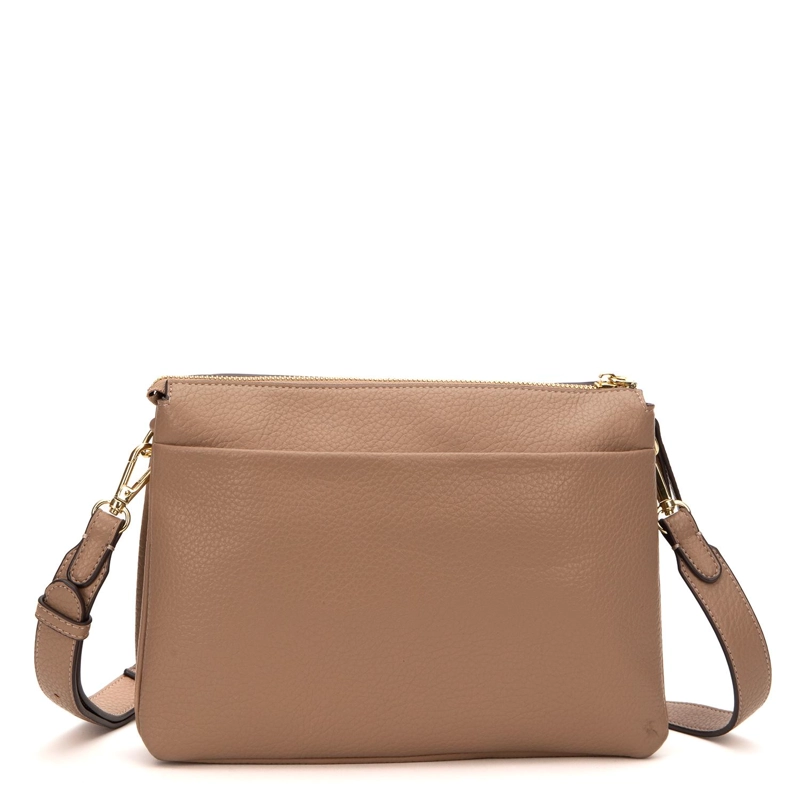 CARTERA MUJER GACEL TAUPE BANDOLERA GRANDE - 4