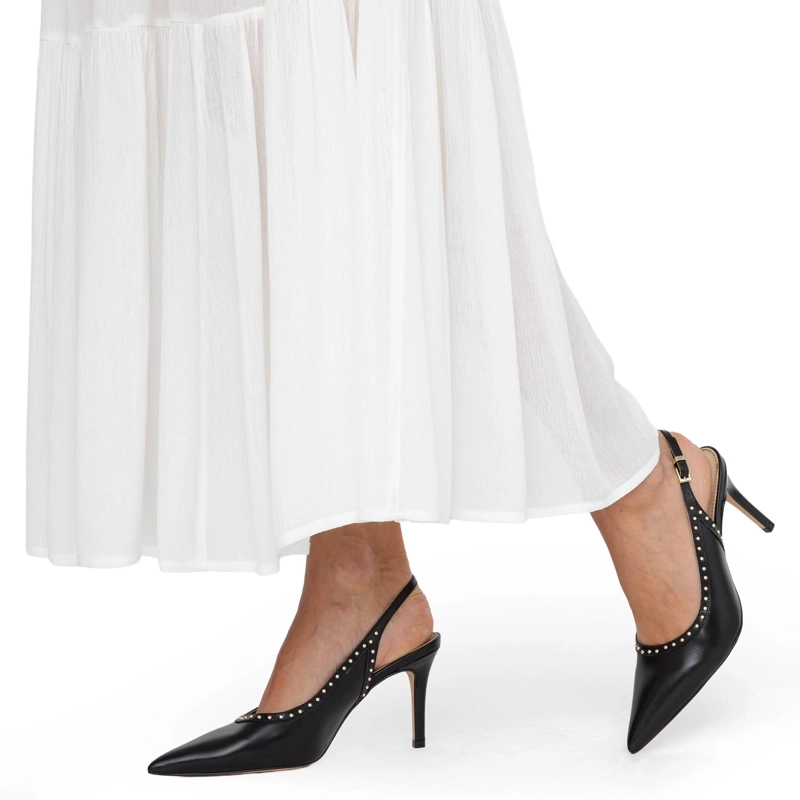 ZAPATO DE CUERO MUJER GACEL NEGRO MONICA - 2