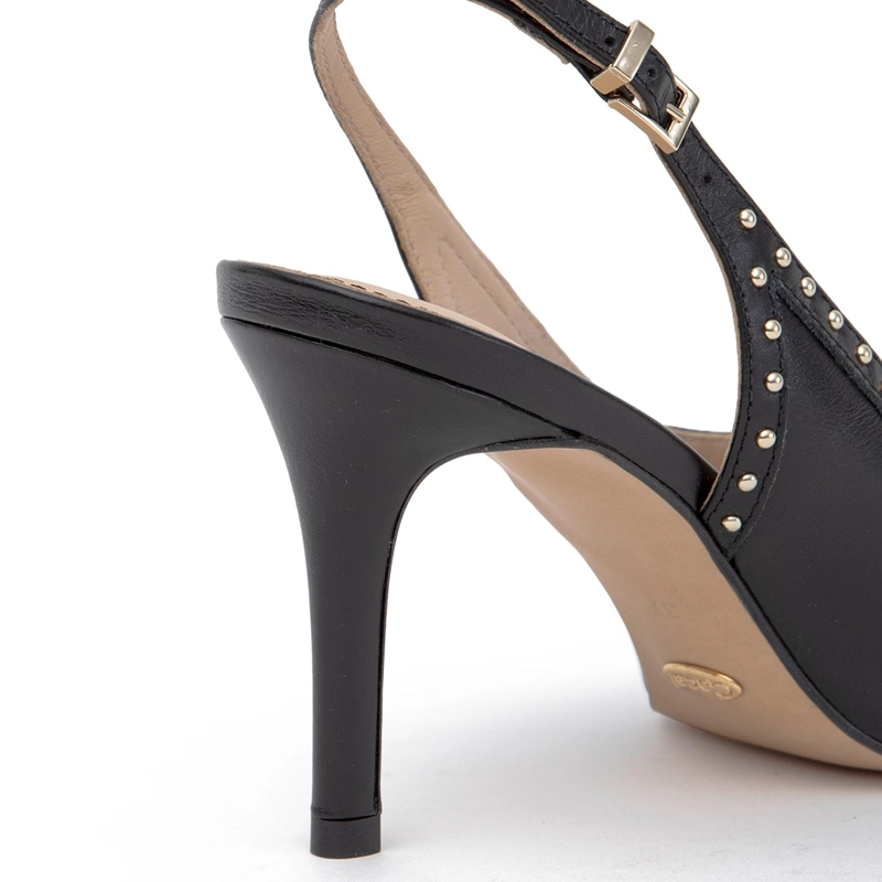 ZAPATO DE CUERO MUJER GACEL NEGRO MONICA - 4