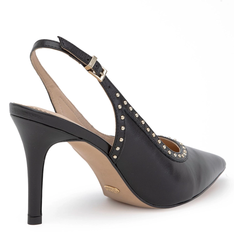ZAPATO DE CUERO MUJER GACEL NEGRO MONICA - 5