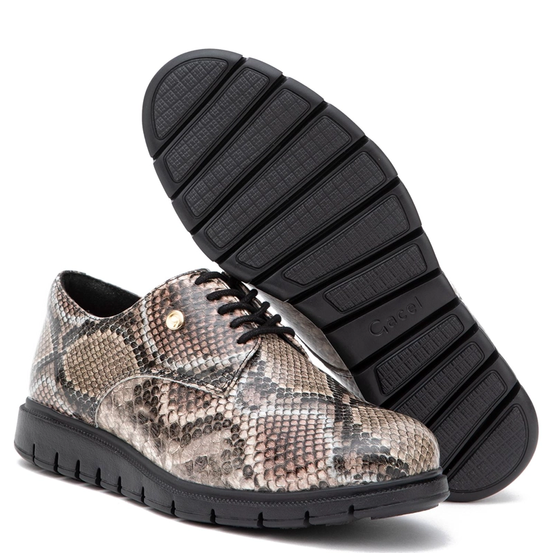 ZAPATO DE CUERO MUJER GACEL MULTICOLOR ITATI - 4