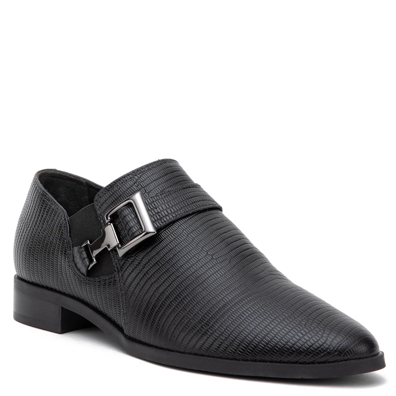 ZAPATO DE CUERO MUJER GACEL NEGRO CRUZ - 3