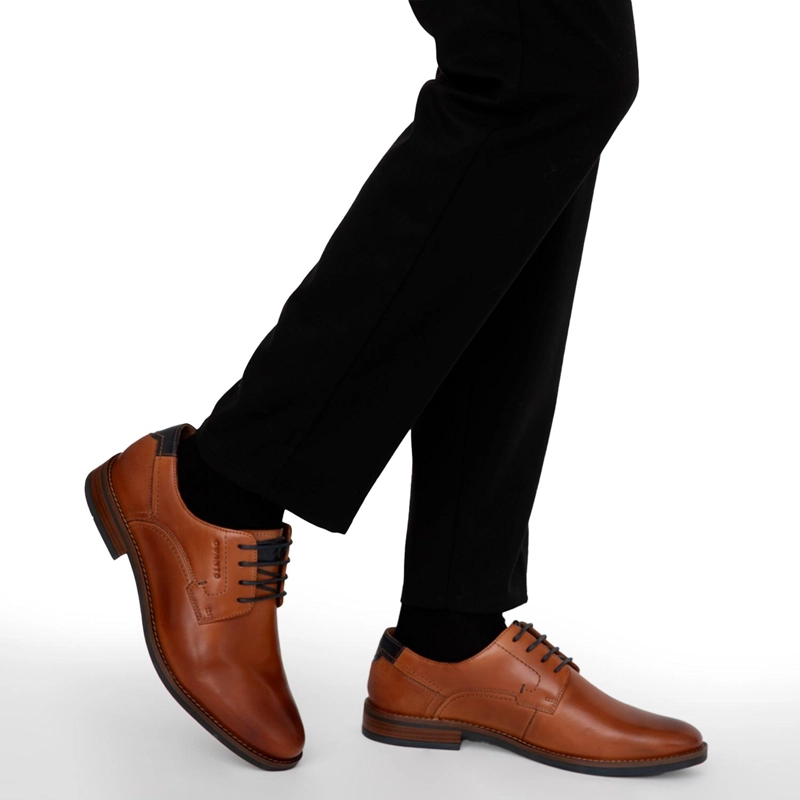 ZAPATO DE CUERO HOMBRE GUANTE CAMEL TASK 0036224 - 2