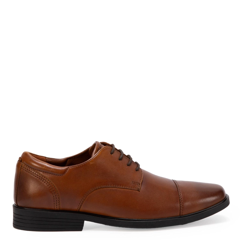 ZAPATO DE CUERO HOMBRE GUANTE DARK CAMEL LIGURIA 0035591 - 1