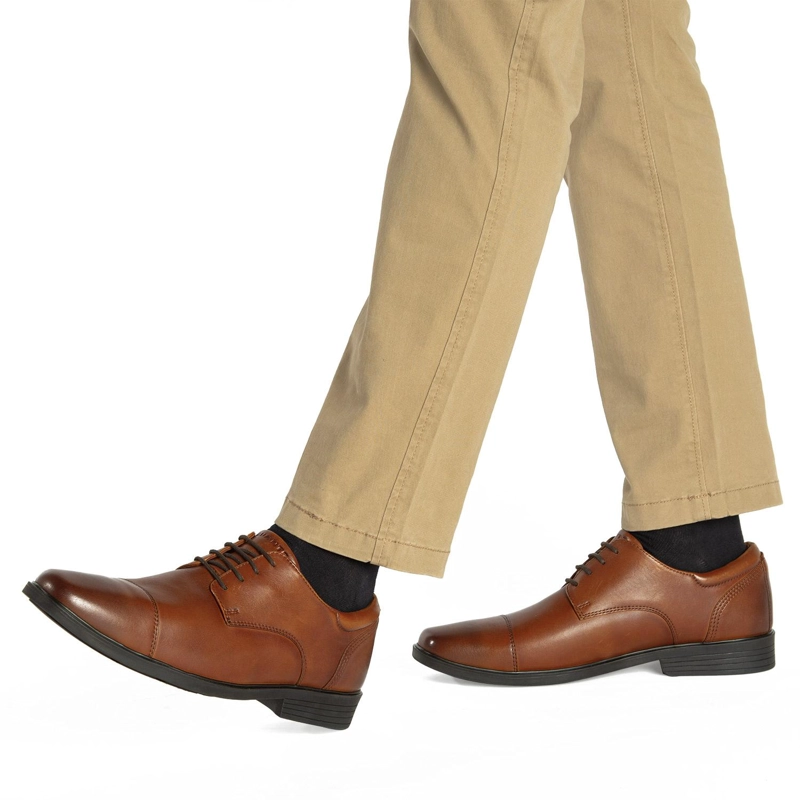 ZAPATO DE CUERO HOMBRE GUANTE DARK CAMEL LIGURIA 0035591 - 2