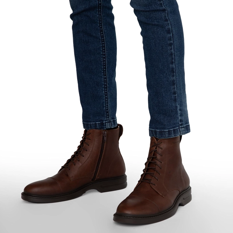 BOTIN DE CUERO HOMBRE GUANTE CHOCOLATE ARGAN - 2