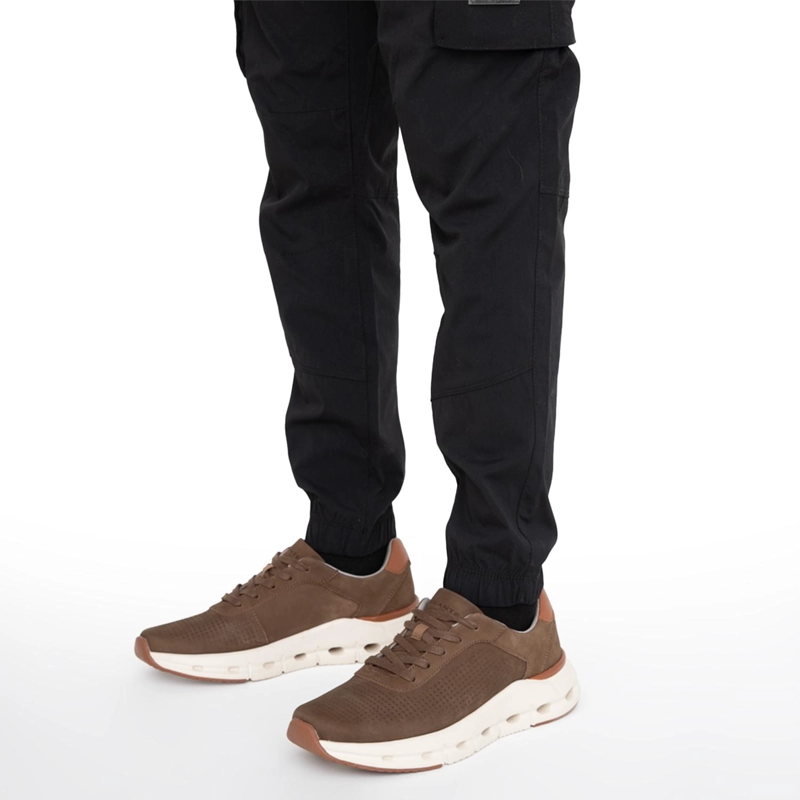 ZAPATO DE CUERO HOMBRE GUANTE TAUPE DAMASCO 0036142 - 2