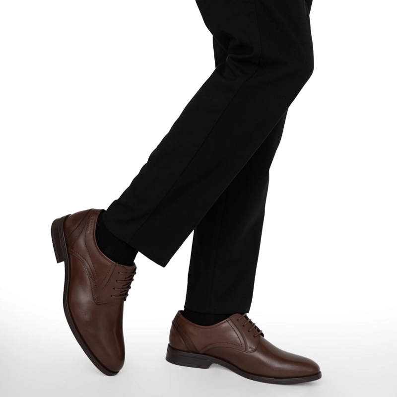ZAPATO DE CUERO HOMBRE GUANTE CHOCOLATE PASCAL 0036208 - 2
