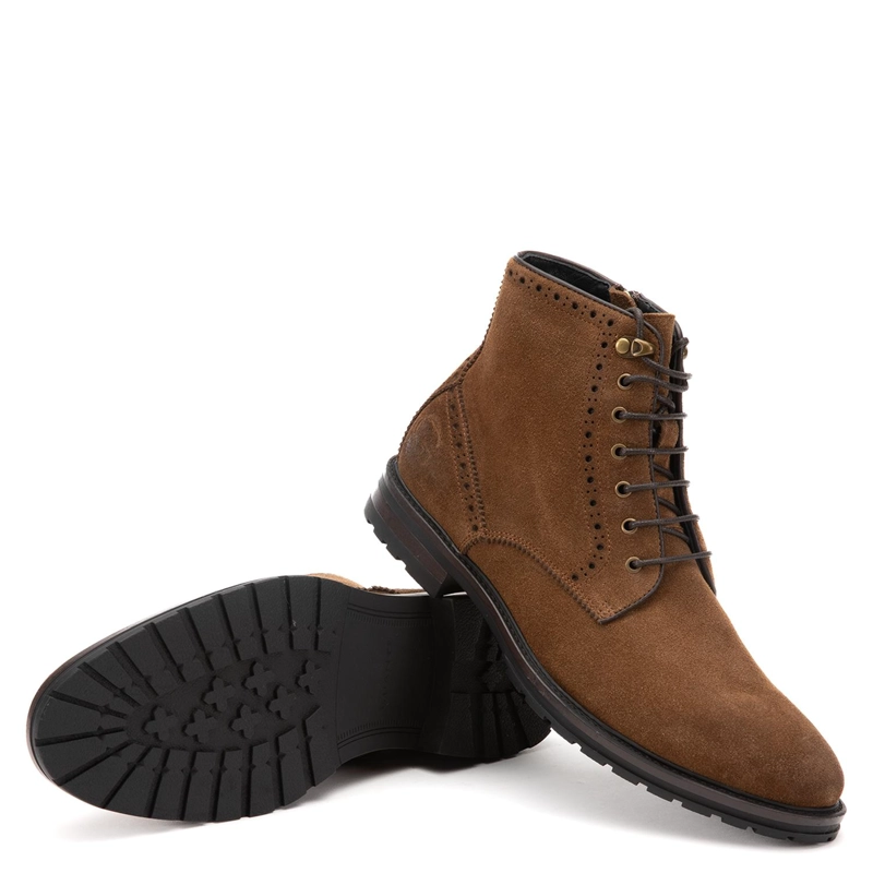 BOTIN DE CUERO HOMBRE GUANTE TOSTADO SOLLER - 4