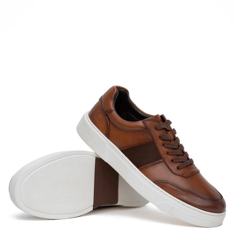 ZAPATILLA DE CUERO HOMBRE GUANTE CAMEL CHIPRE - 4