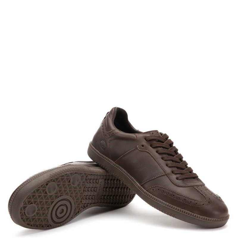ZAPATILLA DE CUERO HOMBRE GUANTE CHOCOLATE KEITH - 4