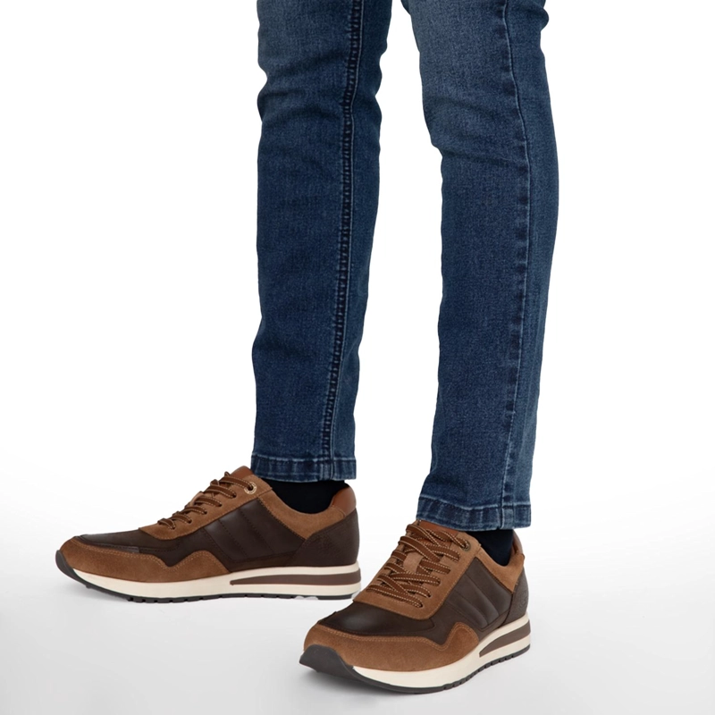 ZAPATILLA DE CUERO HOMBRE GUANTE TOSTADO PEKIN - 2