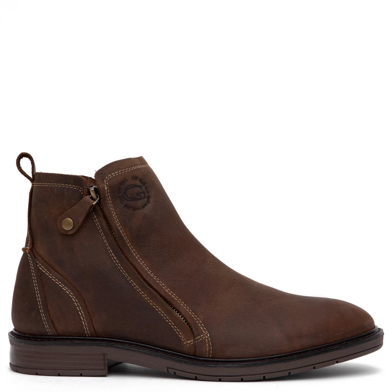 BOTIN DE CUERO HOMBRE GUANTE CHOCOLATE CASPER - 1
