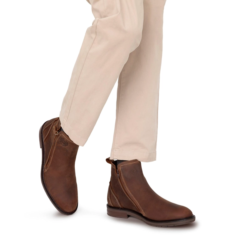 BOTIN DE CUERO HOMBRE GUANTE CHOCOLATE CASPER - 2