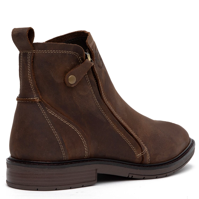 BOTIN DE CUERO HOMBRE GUANTE CHOCOLATE CASPER - 5