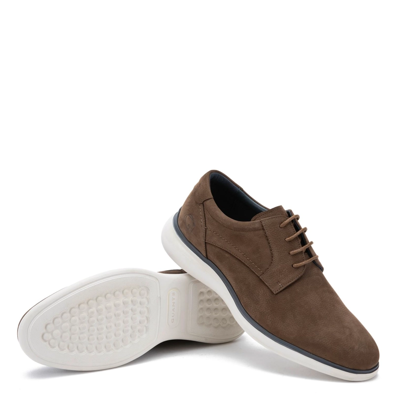 ZAPATO DE CUERO HOMBRE GUANTE CAFE  FEZ - 4