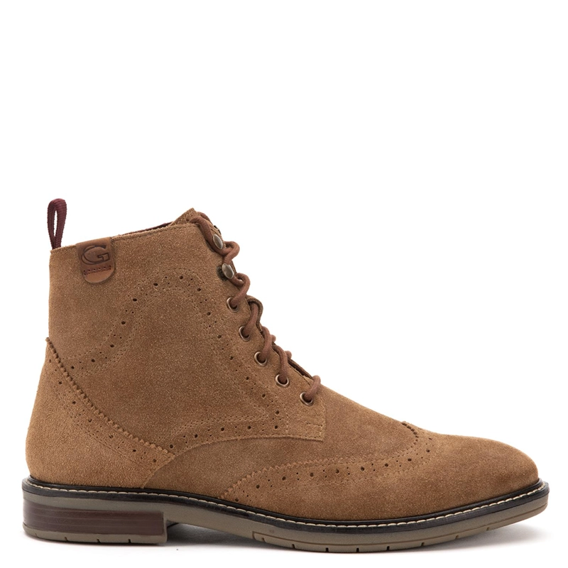 BOTIN DE CUERO HOMBRE GUANTE TAUPE CASPER 0036249 - 1