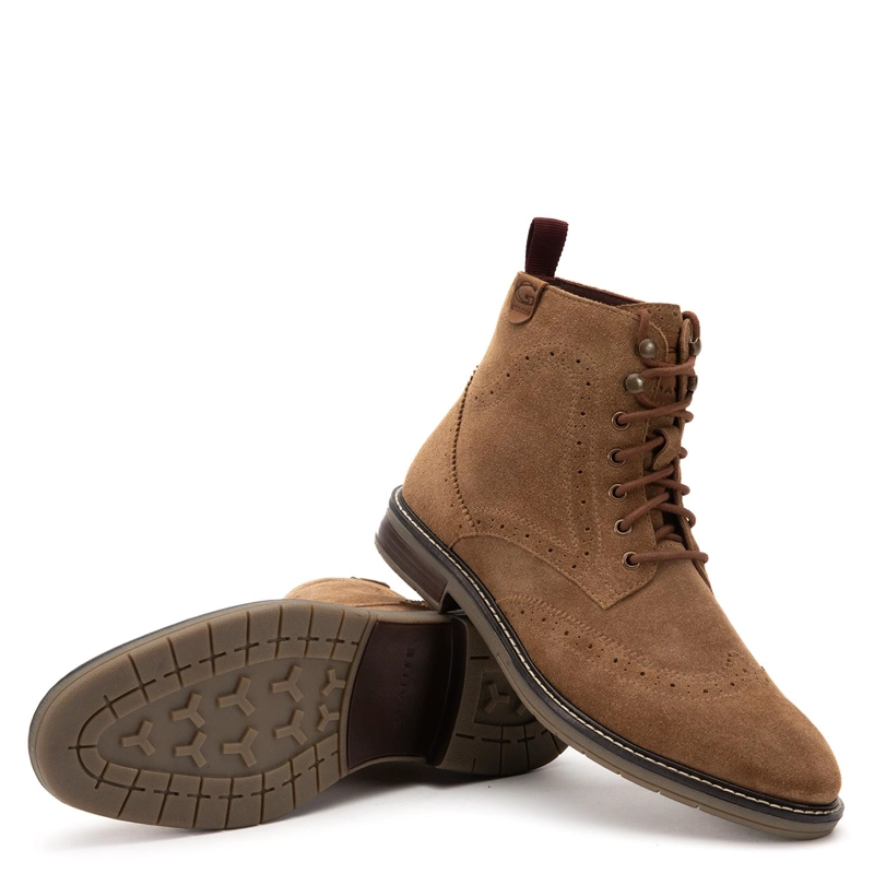 BOTIN DE CUERO HOMBRE GUANTE TAUPE CASPER 0036249 - 4