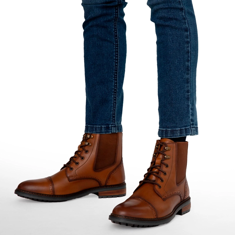 BOTIN DE CUERO HOMBRE GUANTE TOSTADO TOULOUSE - 2