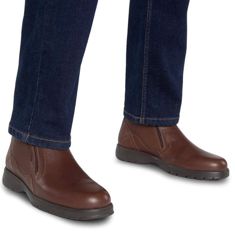 BOTIN DE CUERO HOMBRE GUANTE CHOCOLATE DALLAS - 2