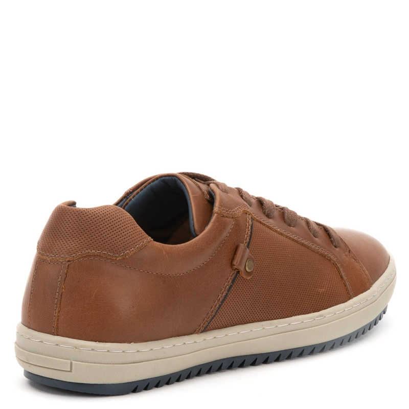 ZAPATILLA DE CUERO HOMBRE GUANTE TOSTADO KANSAS - 5