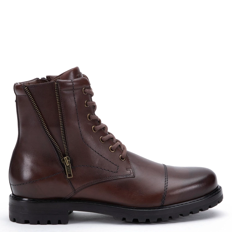 BOTIN DE CUERO HOMBRE GUANTE CHOCOLATE ESTOCOLMO 0036256 - 1