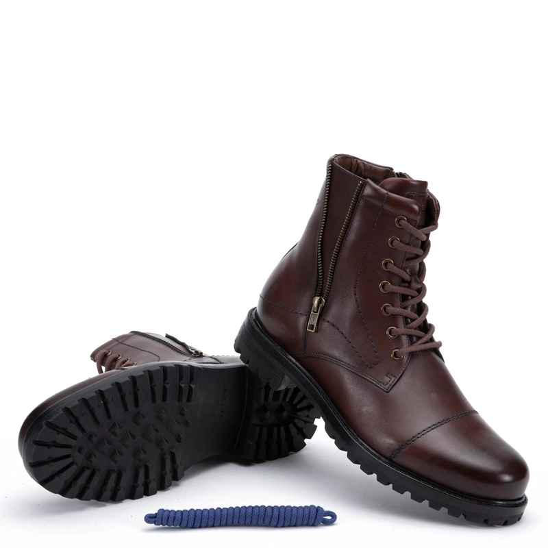 BOTIN DE CUERO HOMBRE GUANTE CHOCOLATE ESTOCOLMO 0036256 - 4