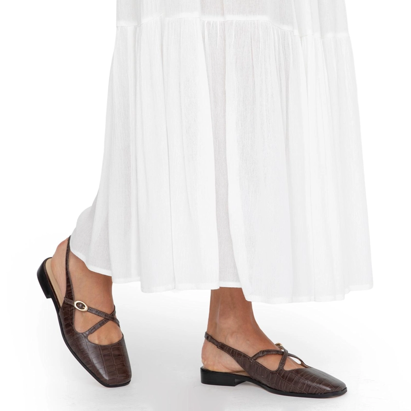 ZAPATO DE CUERO MUJER GACEL CHOCOLATE KIKA - 2