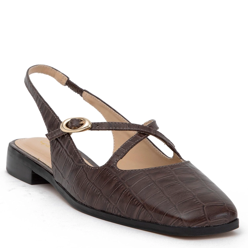ZAPATO DE CUERO MUJER GACEL CHOCOLATE KIKA - 3