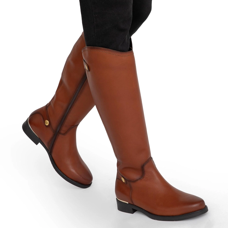 BOTA DE CUERO MUJER GACEL TOSTADO HORTENCIA 0660823 - 2