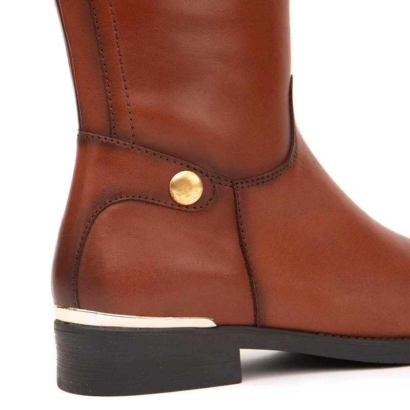 BOTA DE CUERO MUJER GACEL TOSTADO HORTENCIA 0660823 - 4