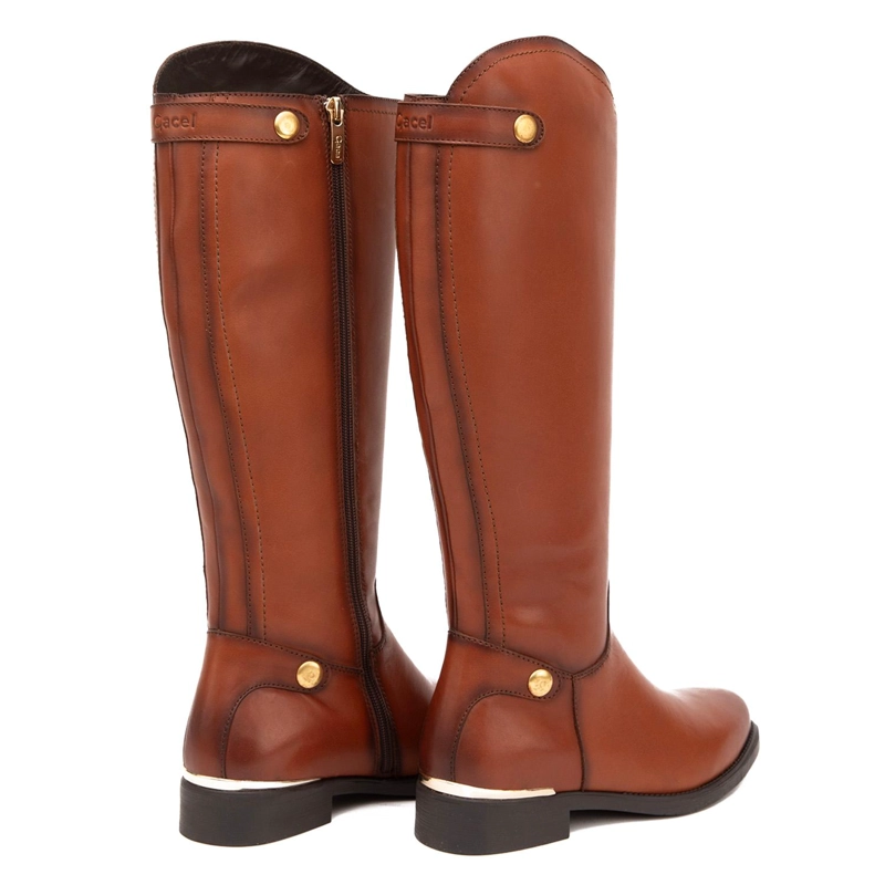 BOTA DE CUERO MUJER GACEL TOSTADO HORTENCIA 0660823 - 5
