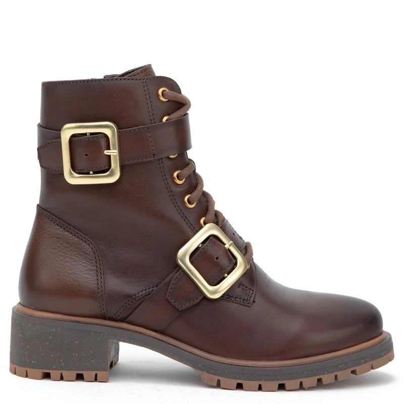 BOTIN DE CUERO MUJER GACEL CHOCOLATE LARA - 1