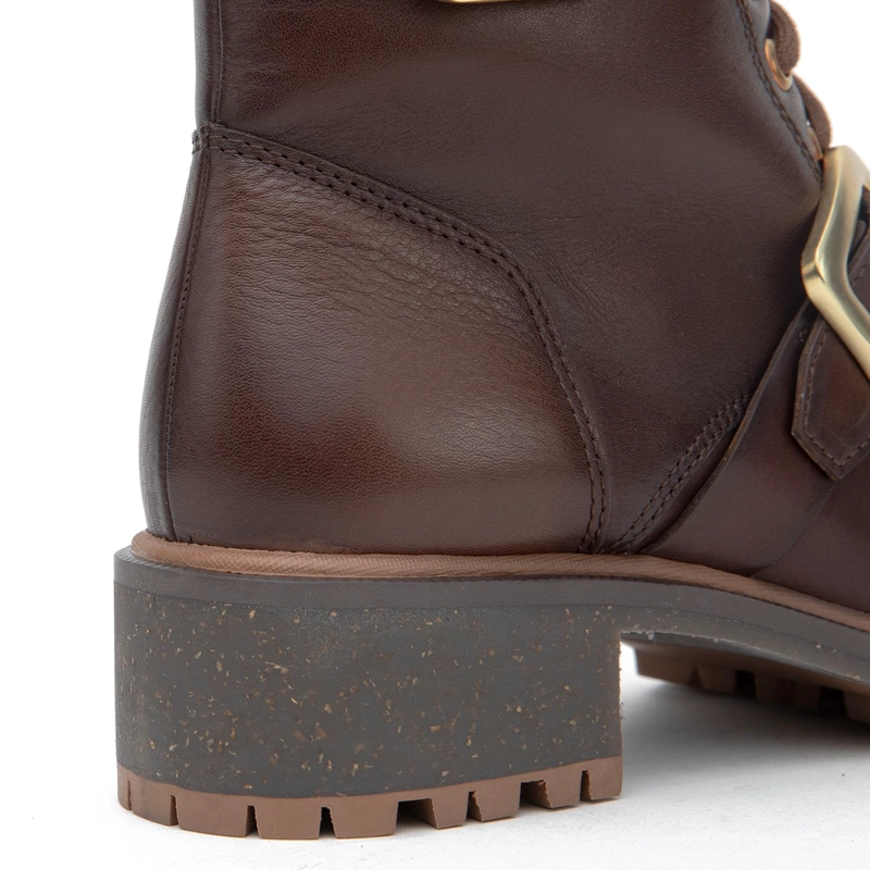 BOTIN DE CUERO MUJER GACEL CHOCOLATE LARA - 4