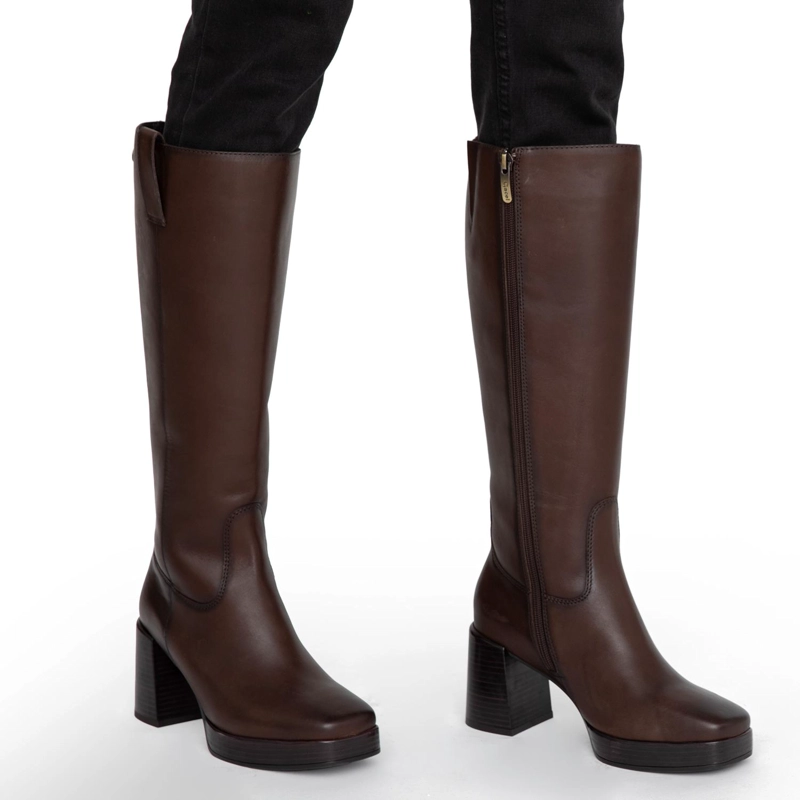 BOTA DE CUERO MUJER GACEL CHOCOLATE BRIONA 0660718 - 2