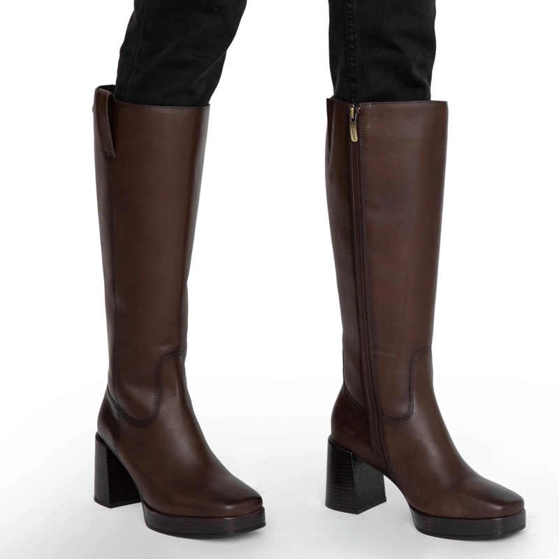 BOTA DE CUERO MUJER GACEL CHOCOLATE BRIONA - 2