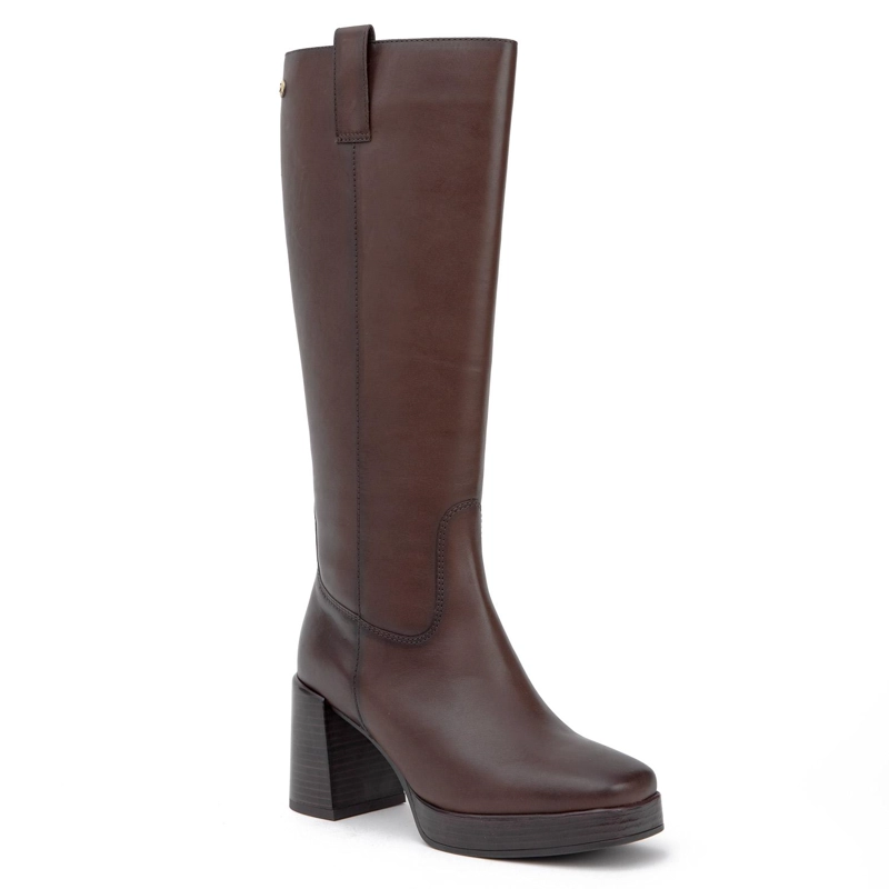 BOTA DE CUERO MUJER GACEL CHOCOLATE BRIONA 0660718 - 3