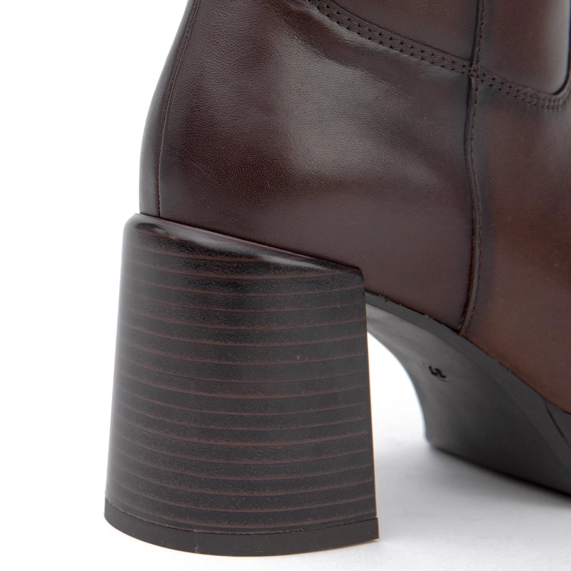 BOTA DE CUERO MUJER GACEL CHOCOLATE BRIONA 0660718 - 4