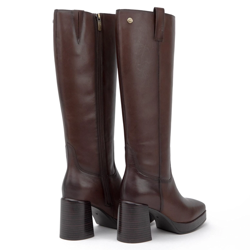 BOTA DE CUERO MUJER GACEL CHOCOLATE BRIONA - 5