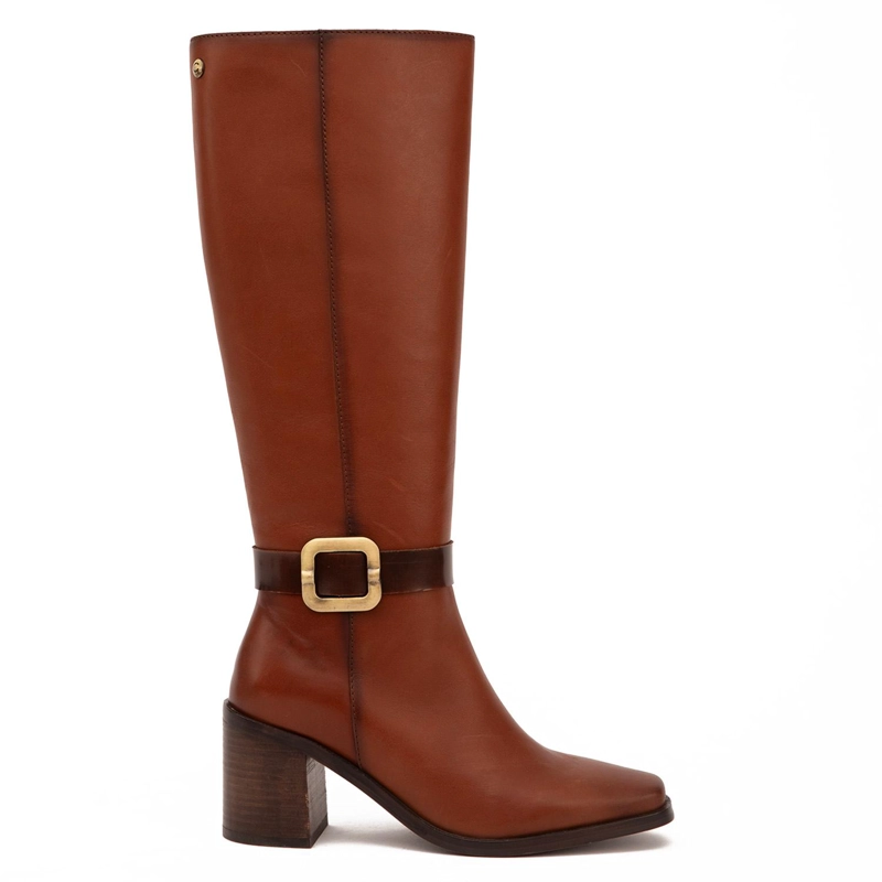 BOTA DE CUERO MUJER GACEL TOSTADO ASUNCION 0660706 - 1