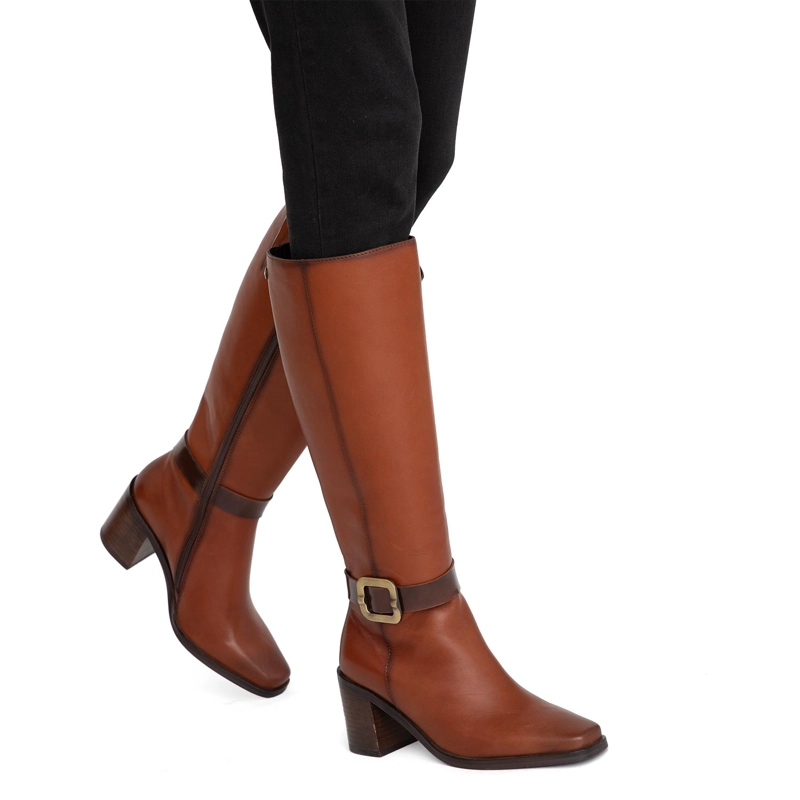 BOTA DE CUERO MUJER GACEL TOSTADO ASUNCION 0660706 - 2