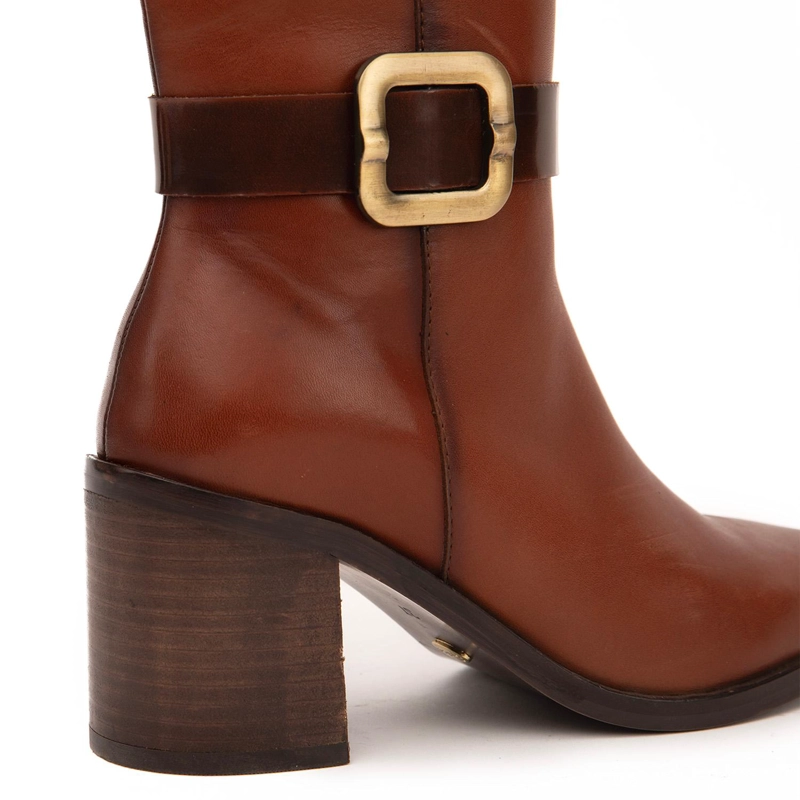 BOTA DE CUERO MUJER GACEL TOSTADO ASUNCION 0660706 - 4