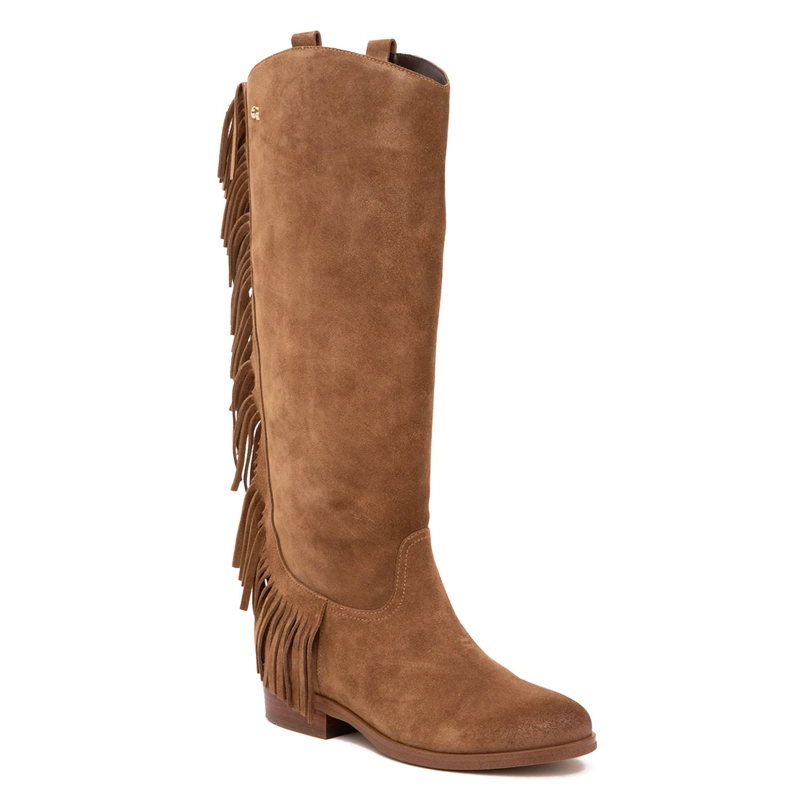 BOTA DE CUERO MUJER GACEL TAUPE MERY - 3