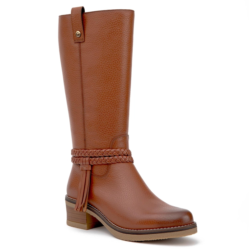 BOTA DE CUERO MUJER GACEL CAMEL MIKA 0660914 - 3