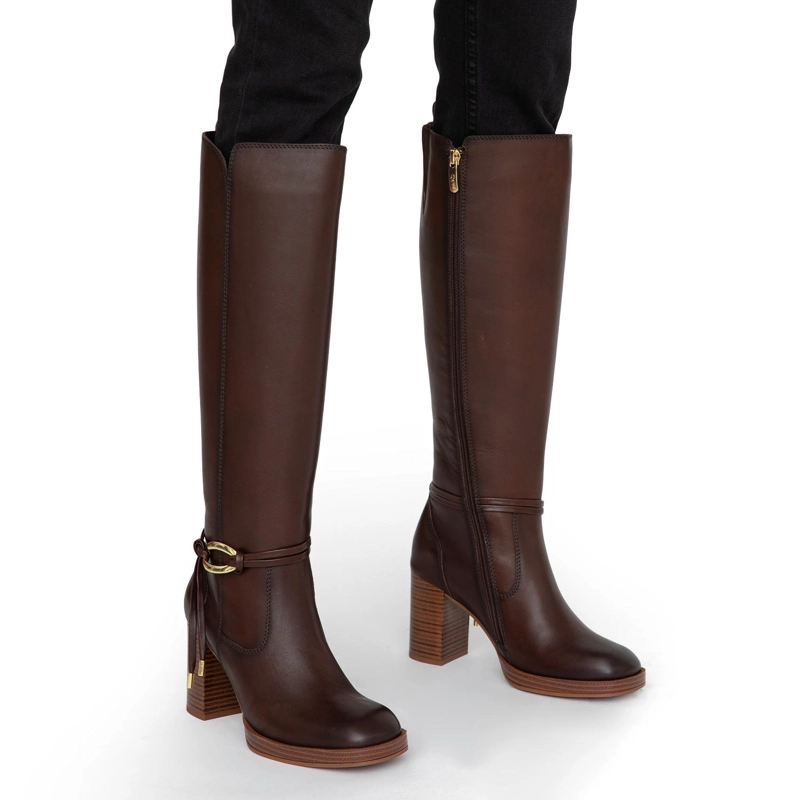 BOTA DE CUERO MUJER GACEL CHOCOLATE JUANA - 2