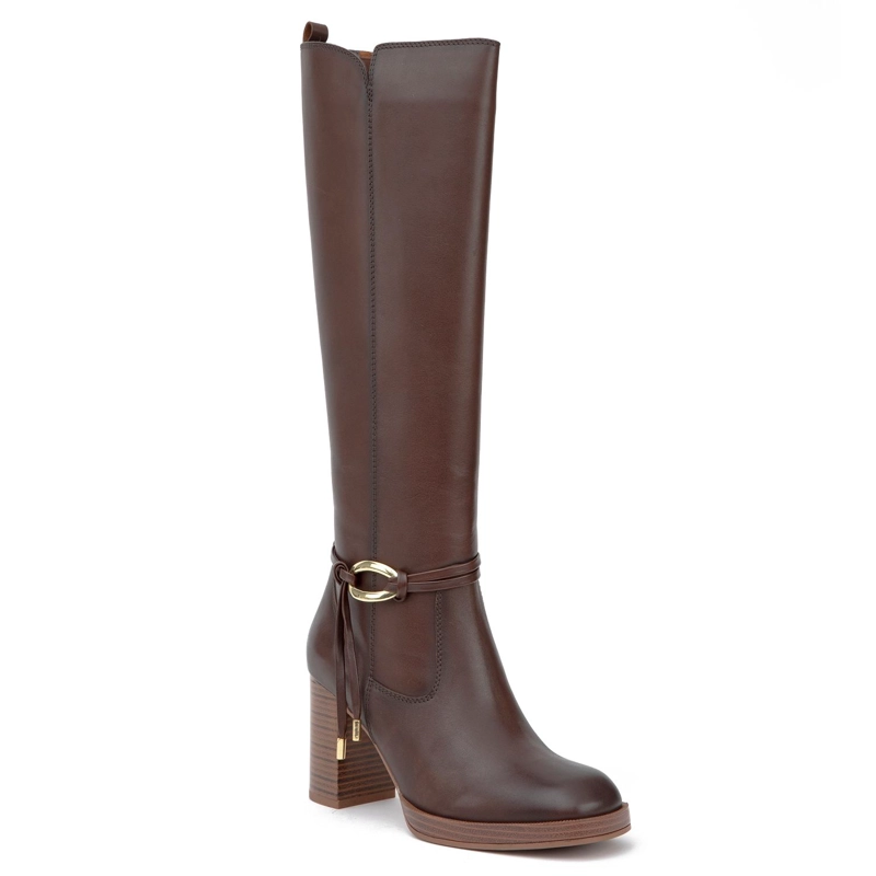 BOTA DE CUERO MUJER GACEL CHOCOLATE JUANA - 3